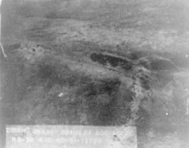 Aerial view of wreckage of RB-36H, 51-13722