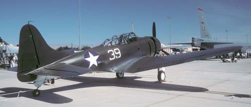 Douglas SBD-5 Dauntless, NX670AM painted as an Army Air Force A-24 at Nellis AFB on April 25, 1997