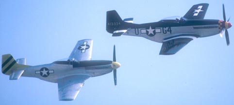 North American P-51D Mustang, "Wee Willy II" NL7715C, and P-51D NL5441V