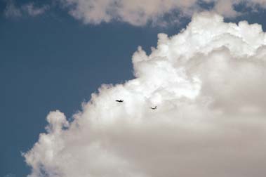 Lockheed-Martin X-35B, 301 and F-16B chase plane over Palmdale on July 3, 2001