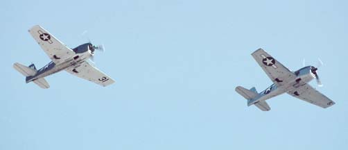 Grumman F6F-5 Hellcat, N4994V and F6F-3, N30FG