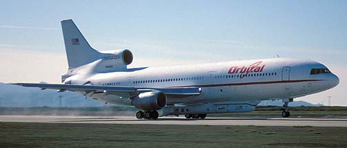 Orbital 
Sciences Corporation L-1011, Stargazer, departs from Vandenberg AFB with the High Energy Solar
Spectroscopic Imager (HESSI) spacecraft, February 1, 2002