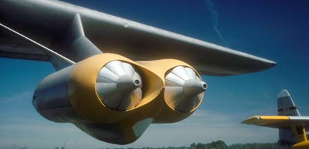 Jet engine nacelle on RB-36H, 51-13730