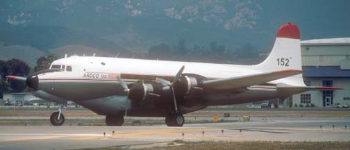 Douglas C-54D #152, N9015Q at SBA on June 3