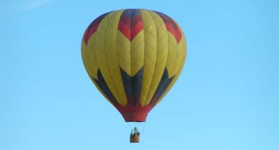Hot Air Balloon over the Inyokern Airport
