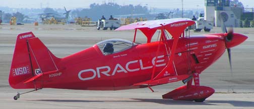 Sean D. Tucker's bright orange Aviation Specialties Challenger, N260HP