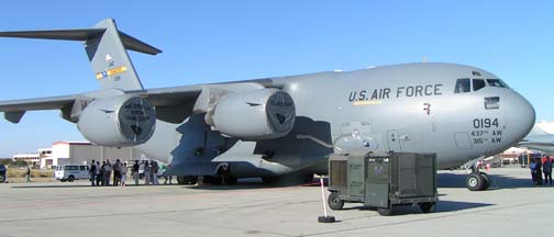 Boeing-McDonnell-Douglas C-17A Globemaster III, 01-0194 of the 437 AW and 315 AW based at Charleston, North Carolina