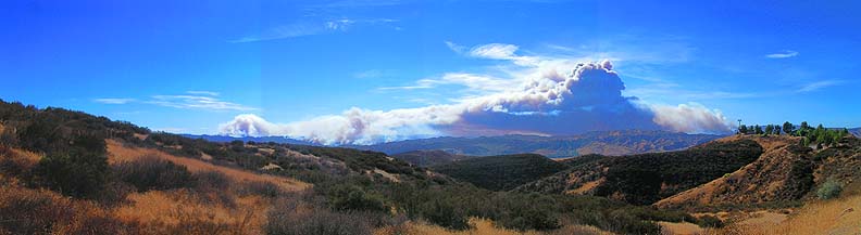 Piru Fire panorama