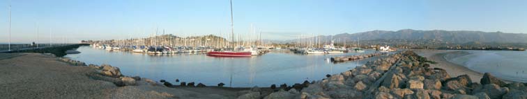 Santa Barbara Harbor panorama
