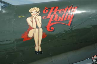 Bell P-63C King Cobra, NX163BP Pretty Polly nose art
