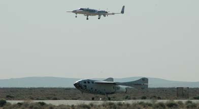 Beechcraft Starship, N514RS chases SpaceShipOne