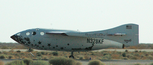 SpaceShipOne reaches 100 kilometers altitude