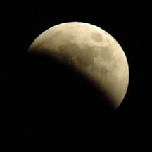 Partially Eclipsed Moon October 27, 2004