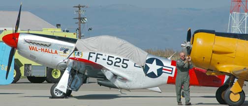 North American P-51D Mustang, N151AF Val Halla is piloted by Bill Anders