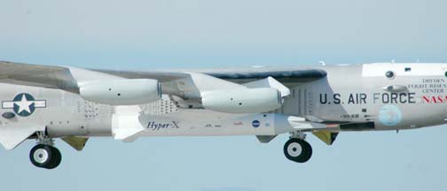 NASA's NB-52B takes off with the third X-43A Hyper-X