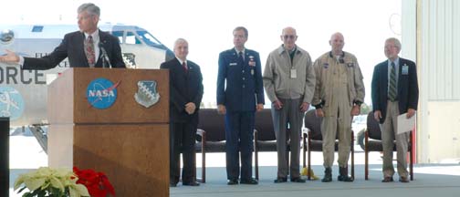 Ed Schneider, Michael Petersen, General Curtiss Bedke, Fitzhugh Fulton, Gordon Fullerton, and James Young