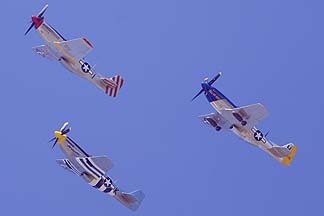 North American P-51D Mustang NL351MX February, North American P-51D Mustang N2580 Six Shooter, and P-51D Mustang N7551T Hell-er Bust