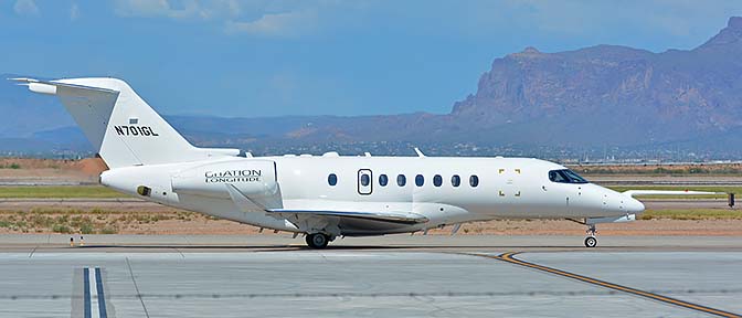 Prototype Cessna 700 Citation Logitude N701GL, Phoenix-Mesa Gateway Airport, August 27, 2017