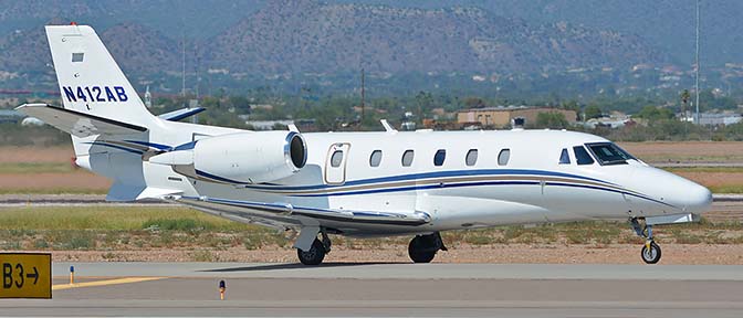 Cessna 560XL Citation Excel N412AB, Phoenix-Mesa Gateway Airport, August 27, 2017