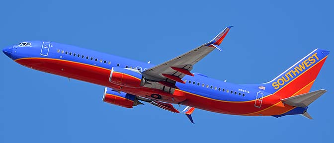 Southwest Boeing 737-8H4 N8631A, Phoenix Sky Harbor, September 16, 2017