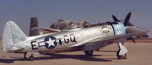 Republic P-47D Thunderbolt, N47DF, Barstow, 1978 or 1979