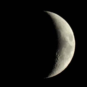 Waxing crescent Moon, September 27, 2006