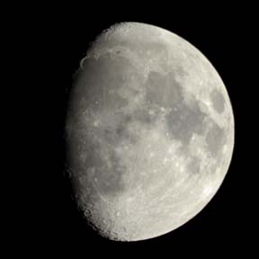 Waxing gibbous Moon, October 2, 2006