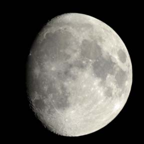 Waxing gibbous Moon, October 3, 2006