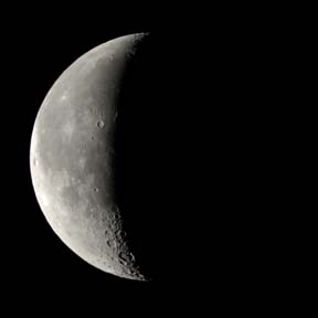 Waning crescent Moon, October 15, 2006