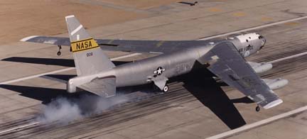 NB-52B landing after launching the X-38 on November 2, 2000