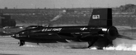 X-15-2 lands after flight with XLR-99 engine 