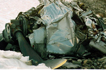 B-36 engine wreckage
