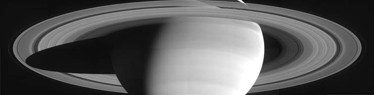 Contrast enhanced composite image of Saturn its rings from Cassini-Huygens probe raw images