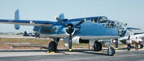 North American B-25J Mitchell, N9856C Pacific Princess at Pt. Mugu NWC on October 16, 1982