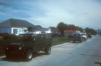 Range Rovers at Port Stanley