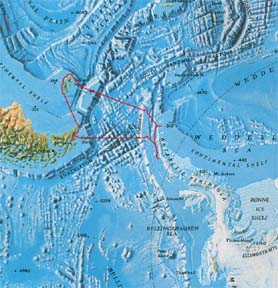 Antarctic Voyage map 