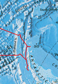 Map of the Antarctic Peninsula