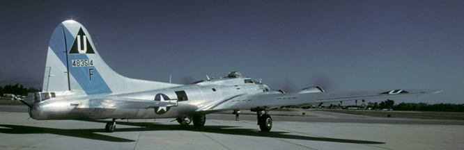 B-17G, N9323Z Sentimental Journey runs up its engines at Santa Barbara on May 22, 2001