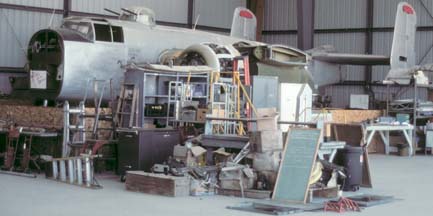 North American B-25J Mitchell, N5865V Pride of the Yanks undergoing restoration