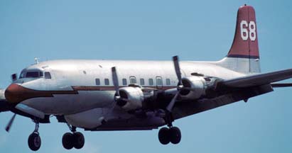 DC-6 #68, N90739 at the Santa Barbara Airport, May 12, 2002