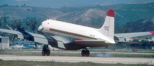 C-54D #152, N9015Q at the Santa Barbara Airport, May 12, 2002