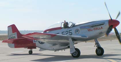 North American P-51D Mustang, N151AF Val Halla is piloted by Bill Anders