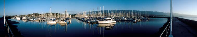 Santa Barbara Harbor panorama