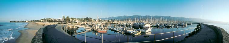 Santa Barbara Harbor panorama