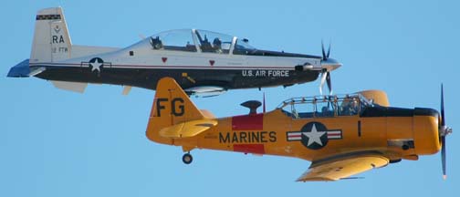 Raytheon T-6A Texan II, 03-0681, 12th Flying Training Wing and North American AT-6G Texan, N49939