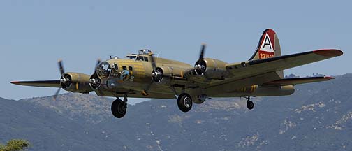 Boeing B-17G Flying Fortress, N93012 Nine-O-Nine at the Santa Barbara Airport, May 7, 2007