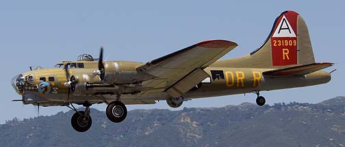 Boeing B-17G Flying Fortress, N93012 Nine-O-Nine at the Santa Barbara Airport, May 7, 2007