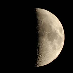 First quarter Moon, September 29, 2006